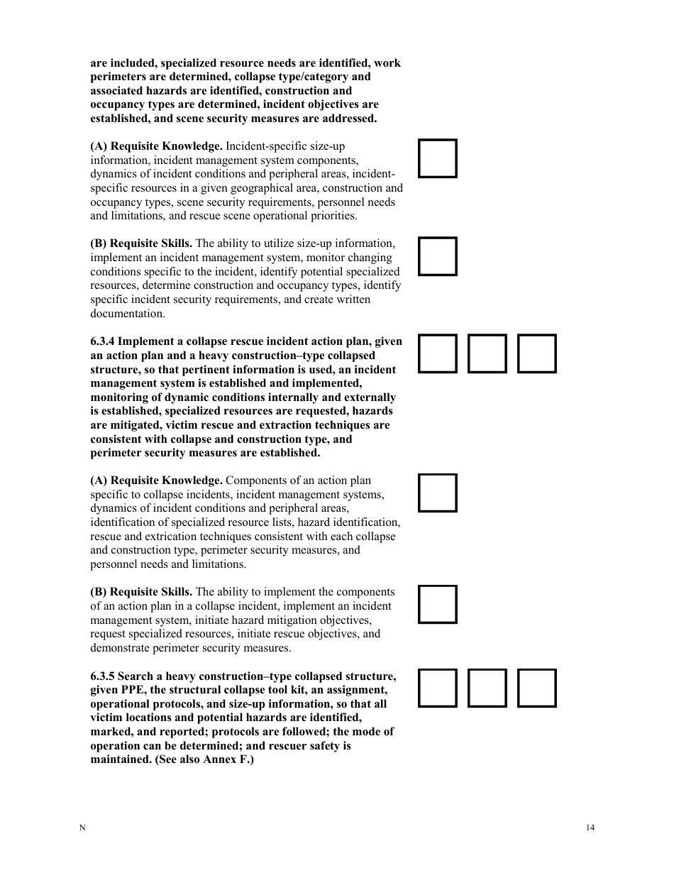 NFPA Structural Collapse Rescue Task Book - Oregon, Page 14