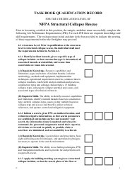 NFPA Structural Collapse Rescue Task Book - Oregon, Page 4