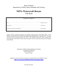 Document preview: NFPA Watercraft Rescue Task Book - Oregon
