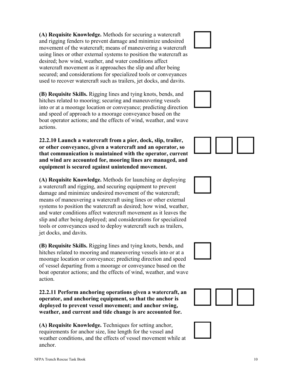 NFPA Watercraft Rescue Task Book - Oregon, Page 10