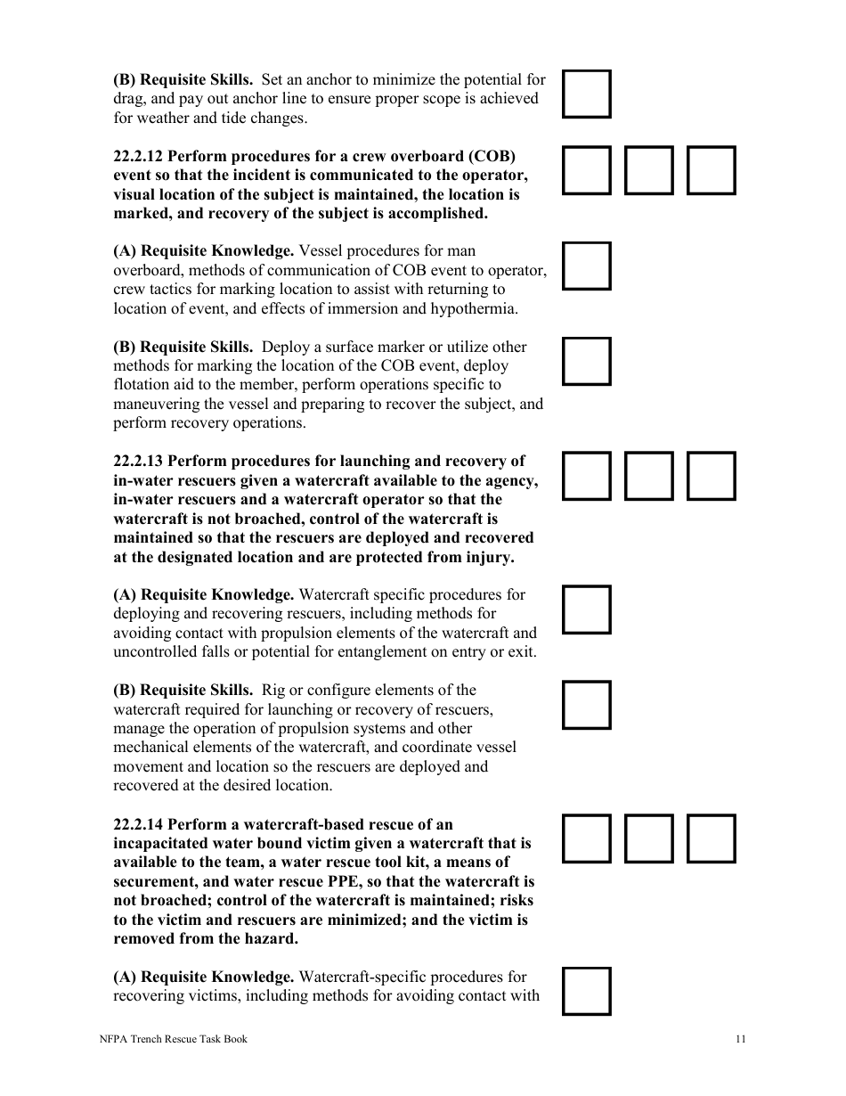 NFPA Watercraft Rescue Task Book - Oregon, Page 11