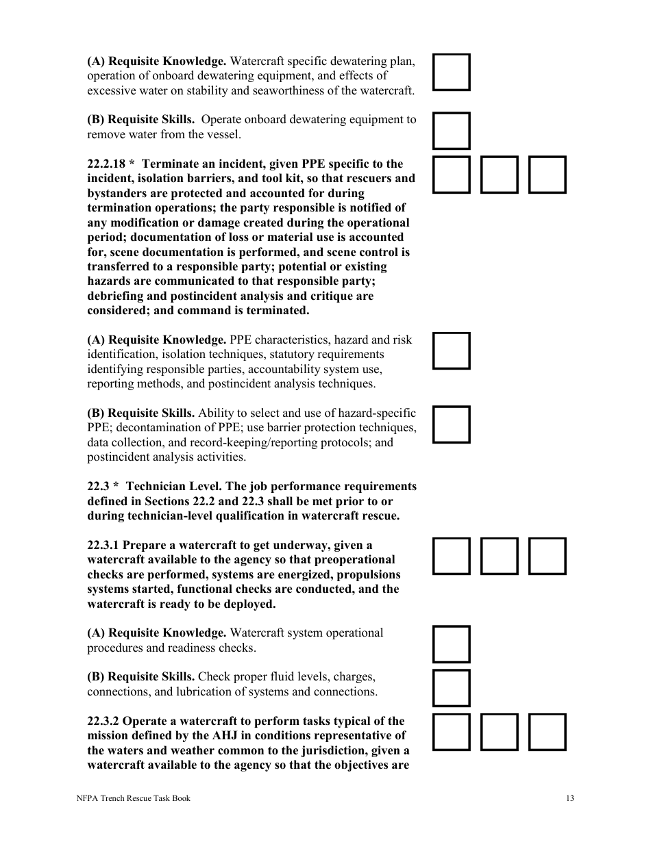 NFPA Watercraft Rescue Task Book - Oregon, Page 13