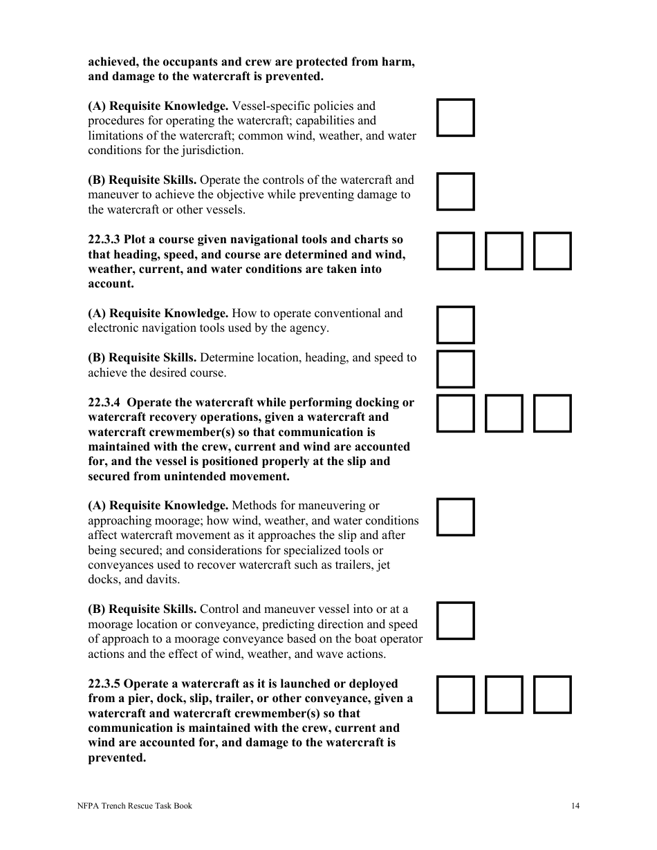 NFPA Watercraft Rescue Task Book - Oregon, Page 14