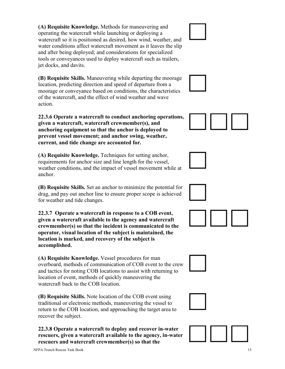 NFPA Watercraft Rescue Task Book - Oregon, Page 15