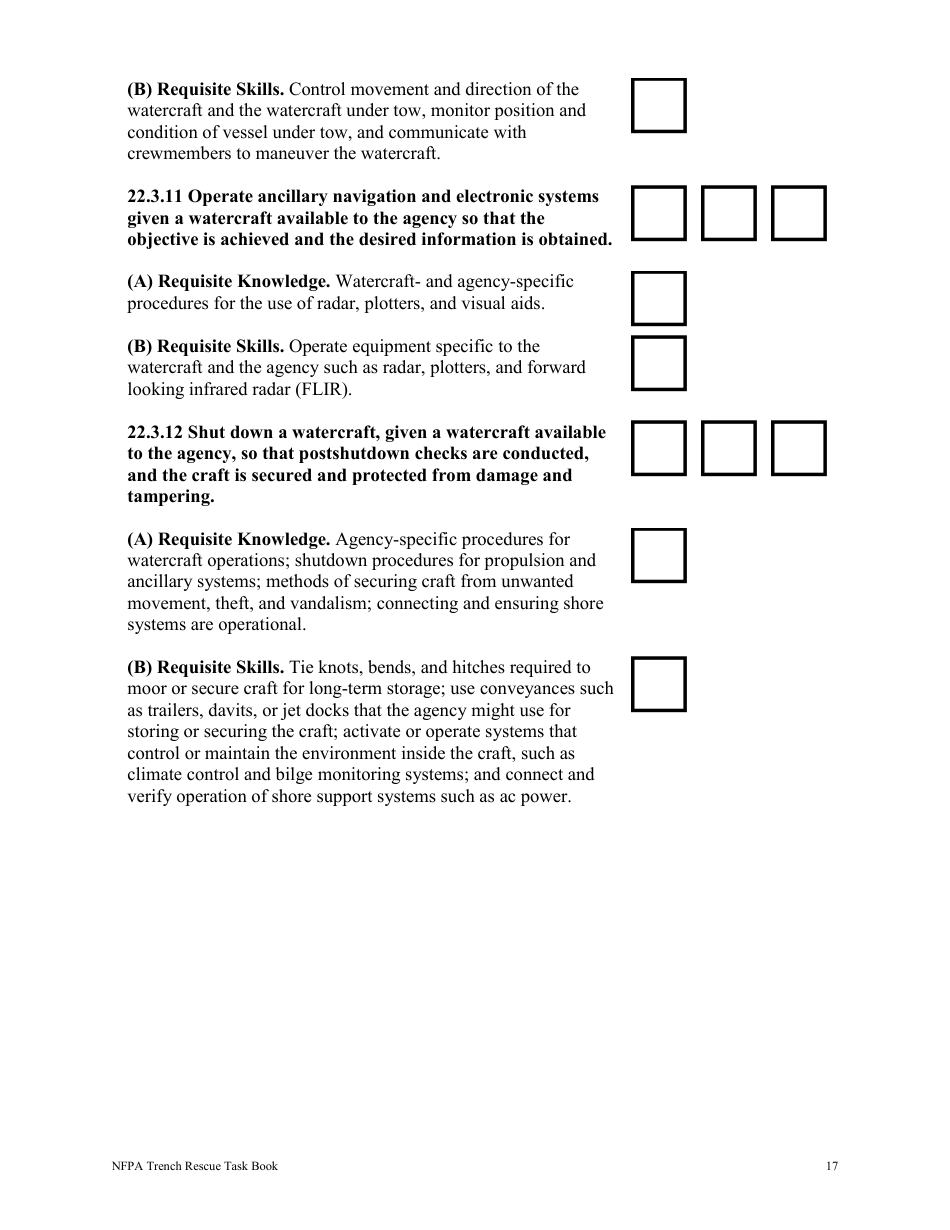 NFPA Watercraft Rescue Task Book - Oregon, Page 17