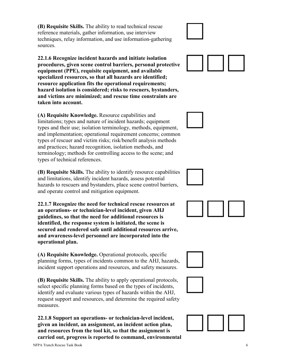 NFPA Watercraft Rescue Task Book - Oregon, Page 6