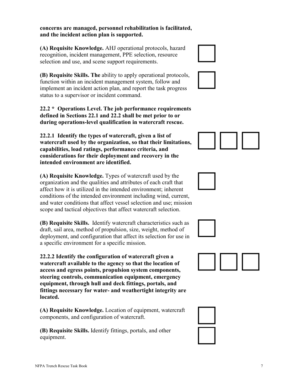 NFPA Watercraft Rescue Task Book - Oregon, Page 7