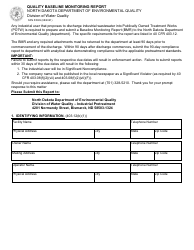 Form SFN53559 Quality Baseline Monitoring Report - North Dakota