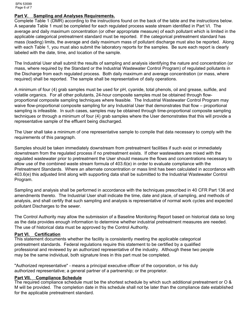 Form SFN53559 Quality Baseline Monitoring Report - North Dakota, Page 6