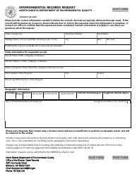 Document preview: Form SFN60237 Environmental Records Request - North Dakota