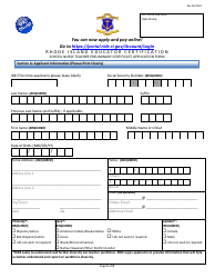 School Nurse Teacher Preliminary Certificate Application Form - Rhode Island, Page 5