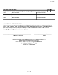School Nurse Teacher Preliminary Certificate Application Form - Rhode Island, Page 7