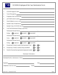 Form 403-01-DD Employee of the Year Nomination Form - South Carolina
