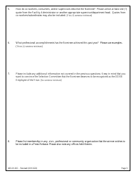 Form 403-01-DD Employee of the Year Nomination Form - South Carolina, Page 3