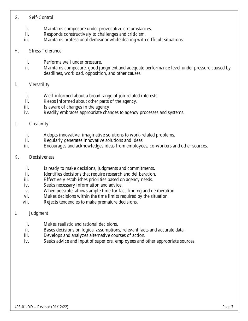 Form 403-01-DD Employee of the Year Nomination Form - South Carolina, Page 7