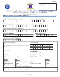 General Application Form - Rhode Island, Page 5