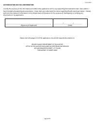 Educator Certification Endorsement Application Form - Rhode Island, Page 5