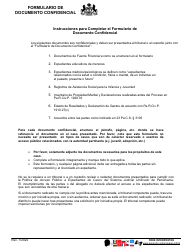Formulario De Documento Confidencial - Pennsylvania (Spanish), Page 2