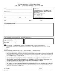 Document preview: Public Access Nonrecurring Request Form - Pennsylvania