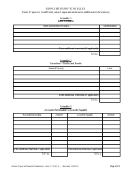 Form DOC172 Owner Prepared Financial Statement - South Carolina, Page 2