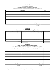 Form DOC172 Owner Prepared Financial Statement - South Carolina, Page 4