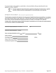 Form DOC172 Owner Prepared Financial Statement - South Carolina, Page 5