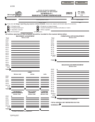 Document preview: Form PT-300 Schedule L Manufacturing Warehouse - South Carolina