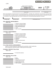 Document preview: Form PT-300 Schedule X Improvement Schedule - South Carolina, 2023