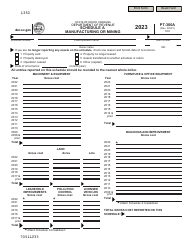 Document preview: Form PT-300A Schedule A Manufacturing or Mining - South Carolina
