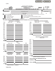 Document preview: Form PT-300 Schedule T Non-manufacturing Fee in Lieu of Tax - South Carolina