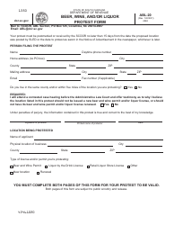 Form ABL-20 Beer, Wine, and/or Liquor Protest Form - South Carolina