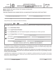 Form ABL-920 Verification of Lawful Presence in the United States - South Carolina