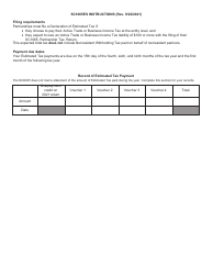 Form SC1065ES Partnership Declaration of Estimated Income Tax - South Carolina, Page 2