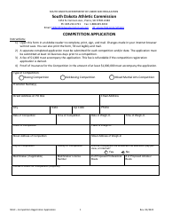 Document preview: Competition Application - South Dakota