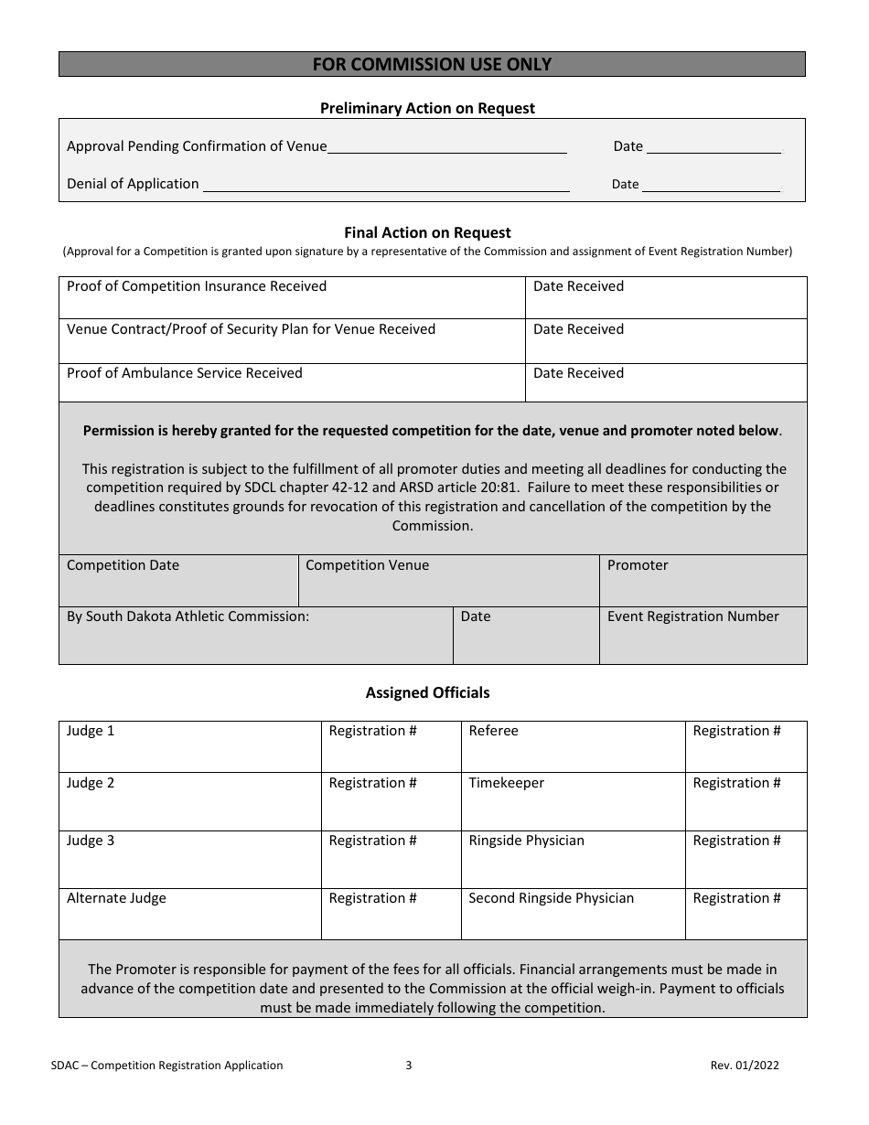 Competition Application - South Dakota, Page 3