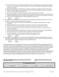 Application for Exemption for Amateur Organization or Educational Institution - South Dakota, Page 2
