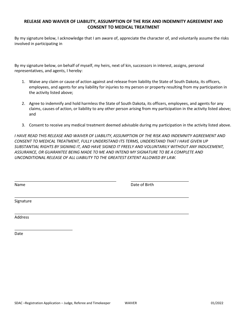 Registration Application - Judge, Referee or Timekeeper - South Dakota, Page 3