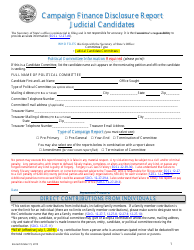 Document preview: Campaign Finance Disclosure Report - Judicial Candidates - South Dakota