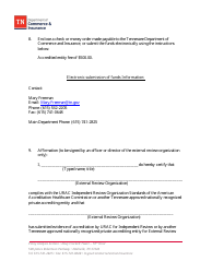 Part 120 External Review Organizations - Application for Approval - Tennessee, Page 6
