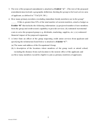 Application to Amend Bylaws (Section 3.01) Community of Interest - Small Select Group - Texas, Page 2