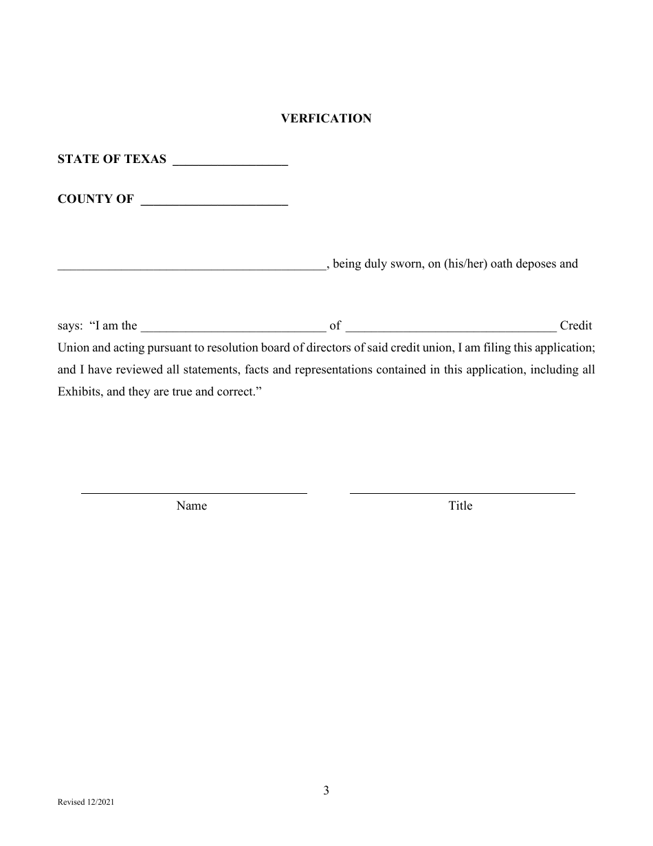 Application to Amend Bylaws (Section 3.01) Community of Interest - Other - Texas, Page 3