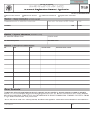 Document preview: Form TC-505 Automatic Registration Renewal Application - Utah