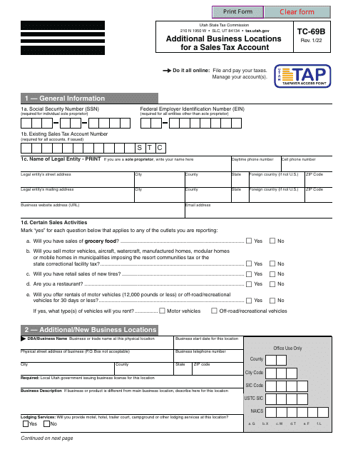 Form TC-69B  Printable Pdf