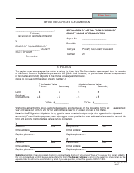 Document preview: Form TC-104E Stipulation of Appeal From Decision of County Board of Equalization - Utah