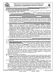 TREC Form 30-15 Residential Condominium Contract (Resale) - Texas