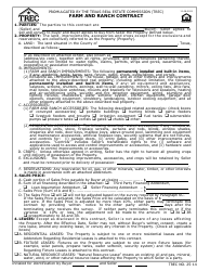 TREC Form 25-14 Farm and Ranch Contract - Texas