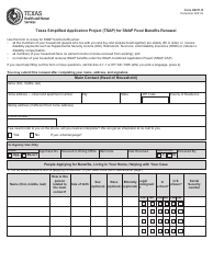 Form H0011-R Texas Simplified Application Project (Tsap) for Snap Food Benefits Renewal - Texas
