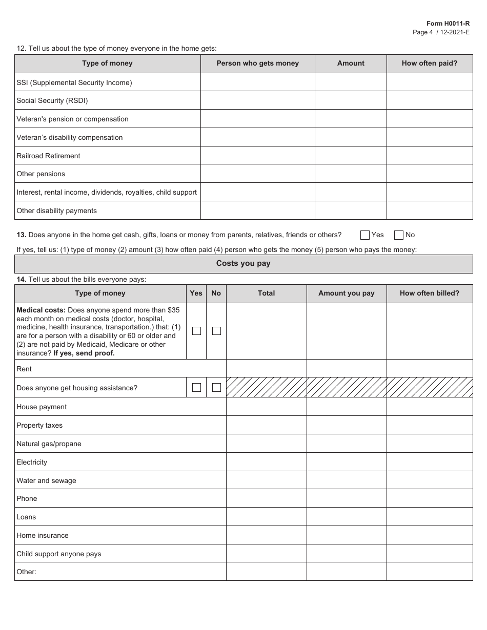 Form H0011-R - Fill Out, Sign Online and Download Fillable PDF, Texas ...