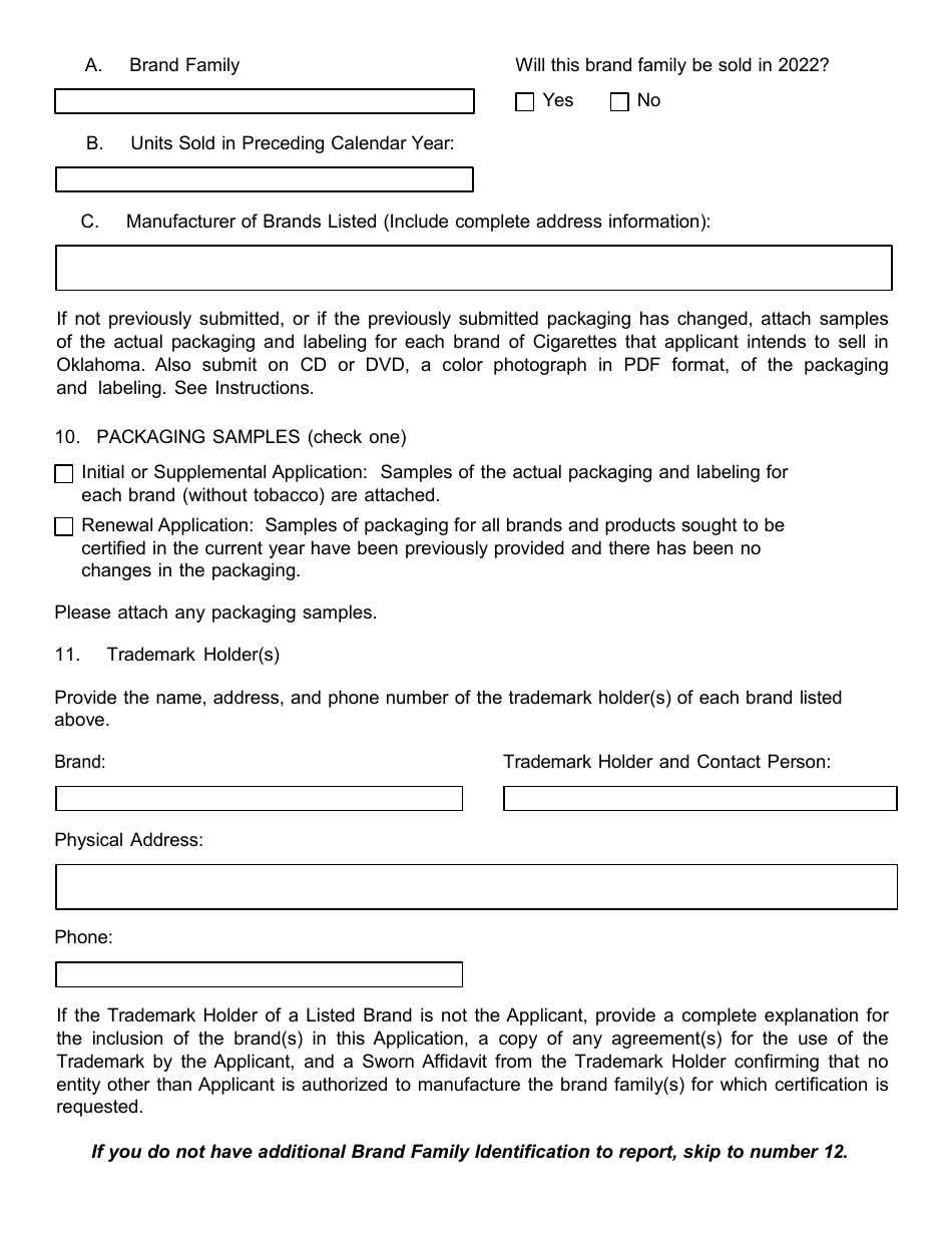 Tobacco Directory Application - Oklahoma, Page 5