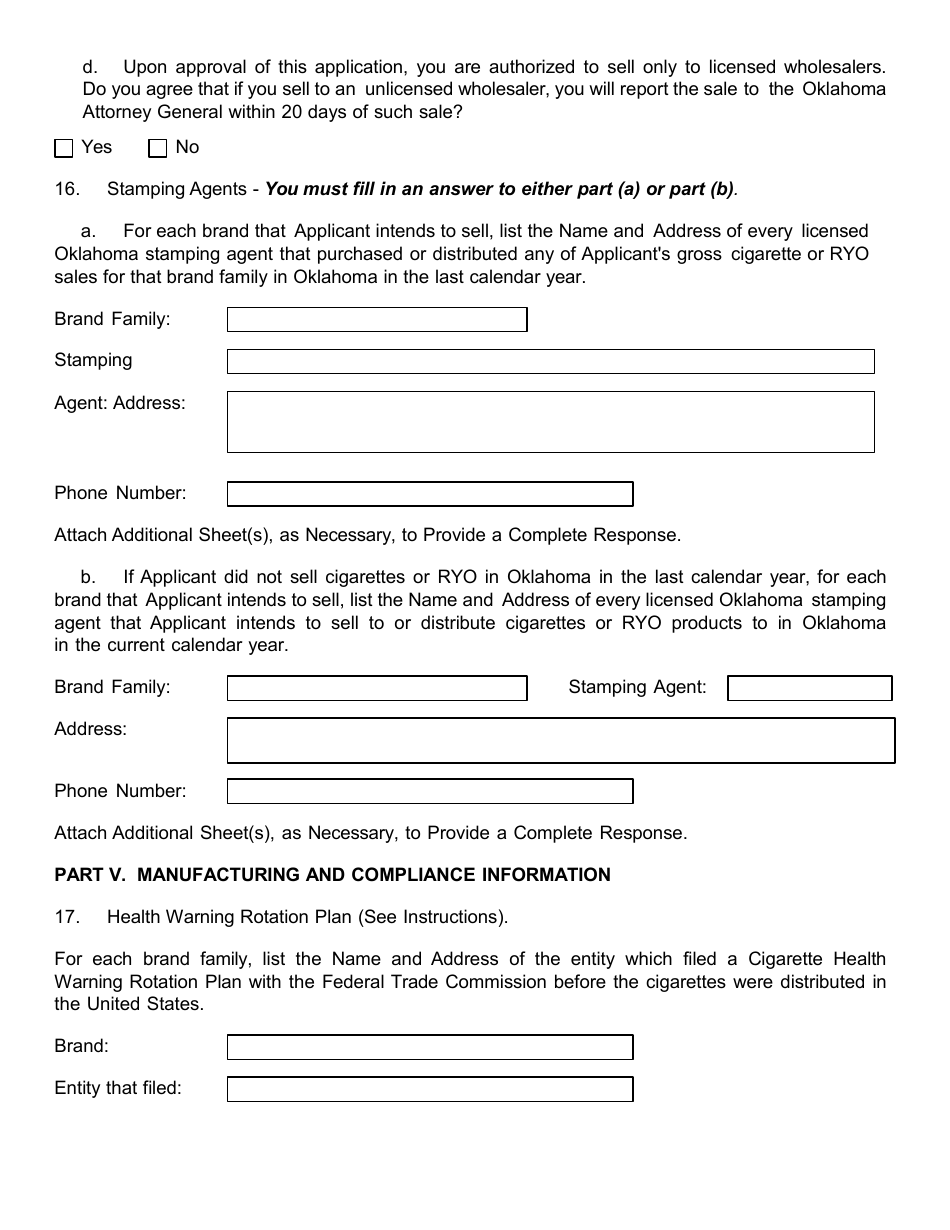 Tobacco Directory Application - Oklahoma, Page 9